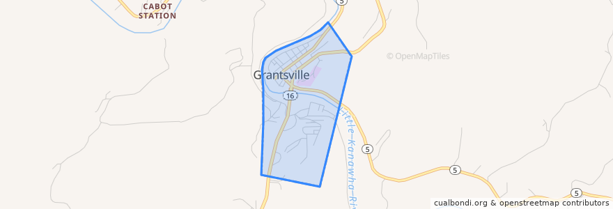 Mapa de ubicacion de Grantsville.