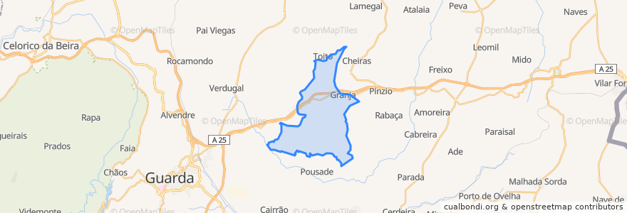 Mapa de ubicacion de Jarmelo São Pedro.