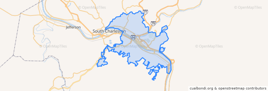 Mapa de ubicacion de Charleston.