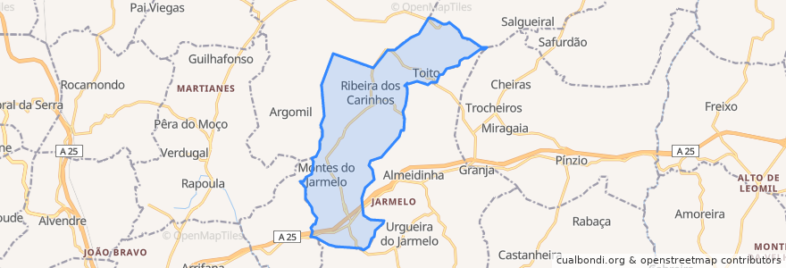 Mapa de ubicacion de Jarmelo São Miguel.