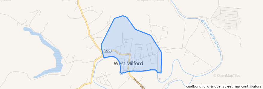 Mapa de ubicacion de West Milford.