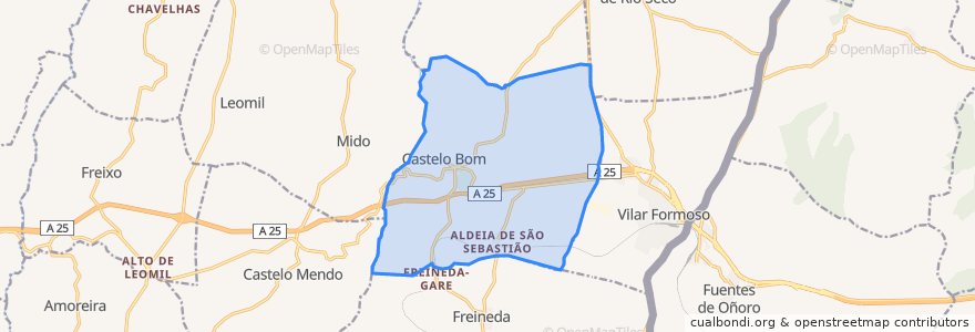 Mapa de ubicacion de Castelo Bom.