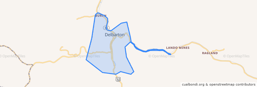 Mapa de ubicacion de Delbarton.