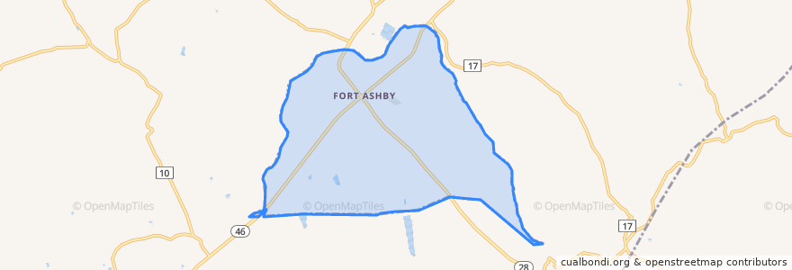 Mapa de ubicacion de Fort Ashby.