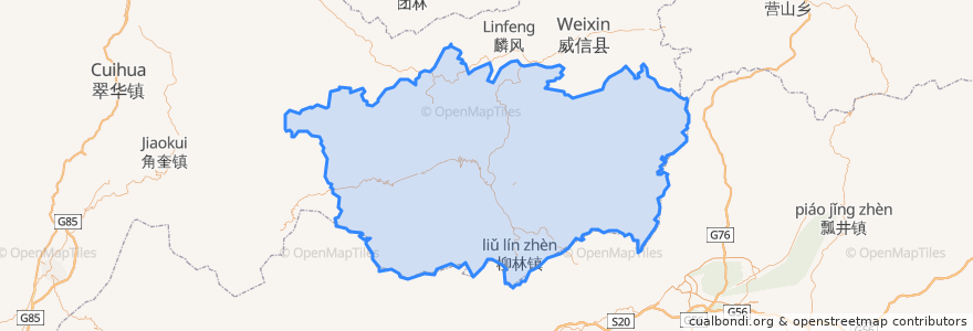 Mapa de ubicacion de 镇雄县.