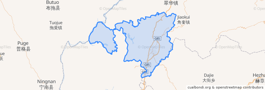 Mapa de ubicacion de 昭阳区.