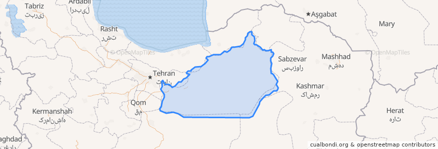 Mapa de ubicacion de Provincia di Semnan.