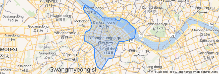 Mapa de ubicacion de 영등포구.