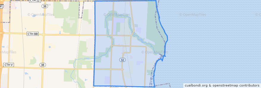 Mapa de ubicacion de South Milwaukee.