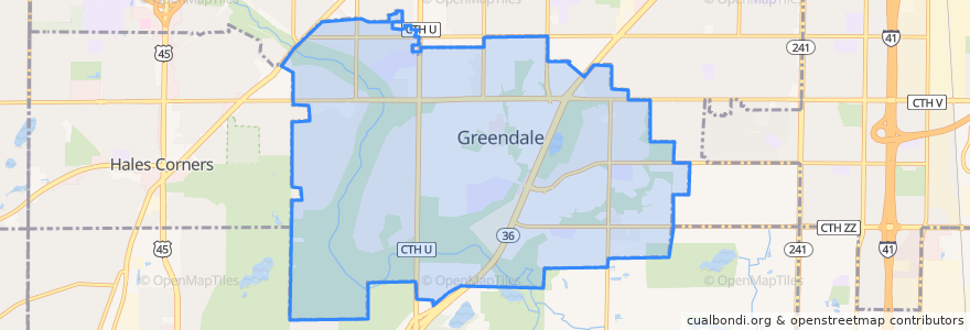 Mapa de ubicacion de Greendale.