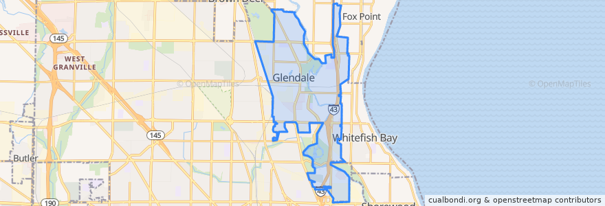 Mapa de ubicacion de Glendale.