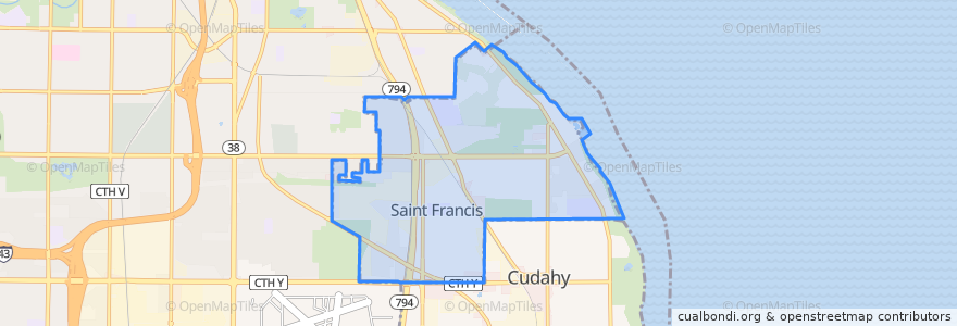 Mapa de ubicacion de Saint Francis.