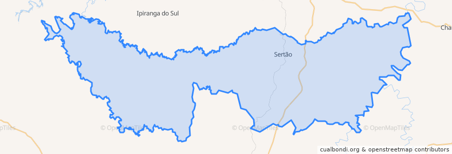 Mapa de ubicacion de Sertão.