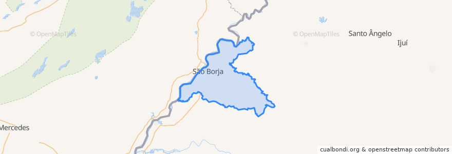 Mapa de ubicacion de São Borja.