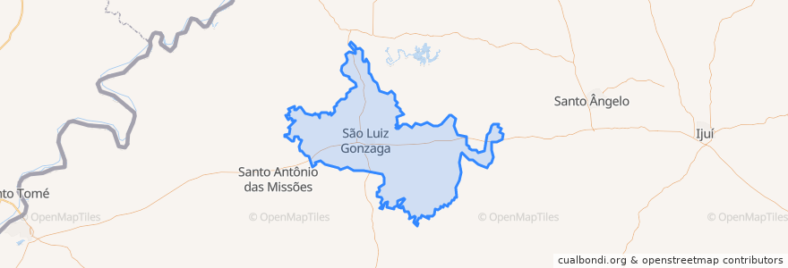 Mapa de ubicacion de São Luiz Gonzaga.