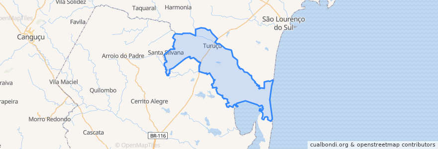 Mapa de ubicacion de Turuçu.