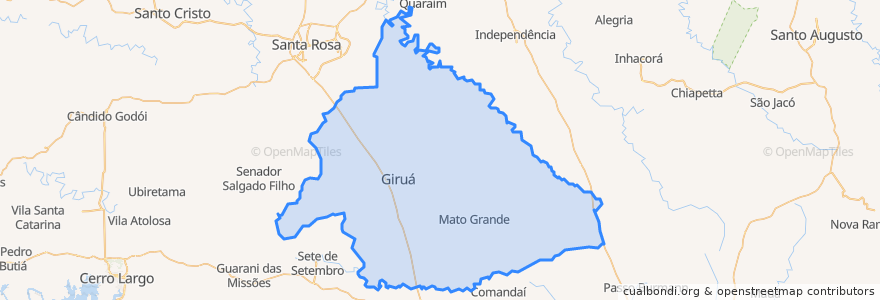 Mapa de ubicacion de Giruá.