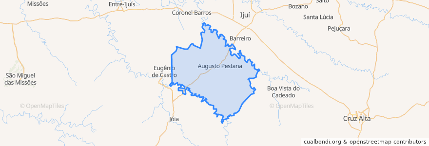 Mapa de ubicacion de Augusto Pestana.