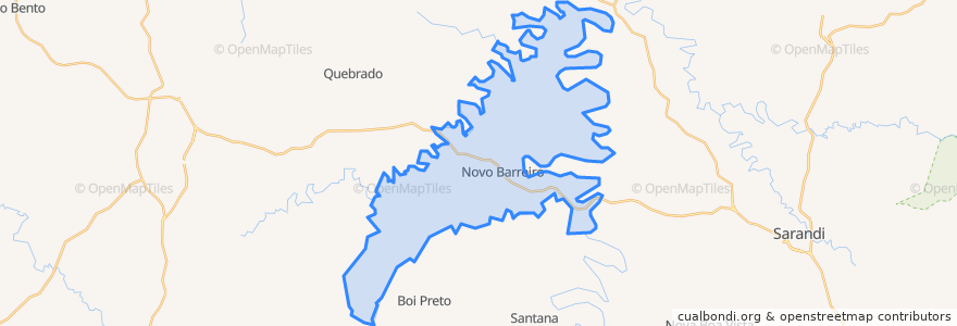 Mapa de ubicacion de Novo Barreiro.