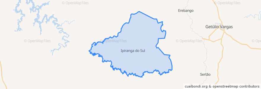 Mapa de ubicacion de Ipiranga do Sul.