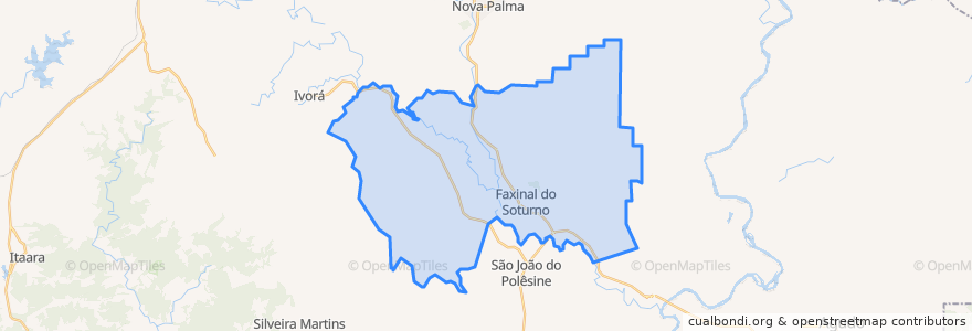 Mapa de ubicacion de Faxinal do Soturno.