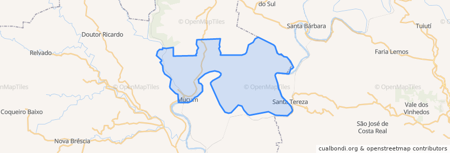 Mapa de ubicacion de Muçum.