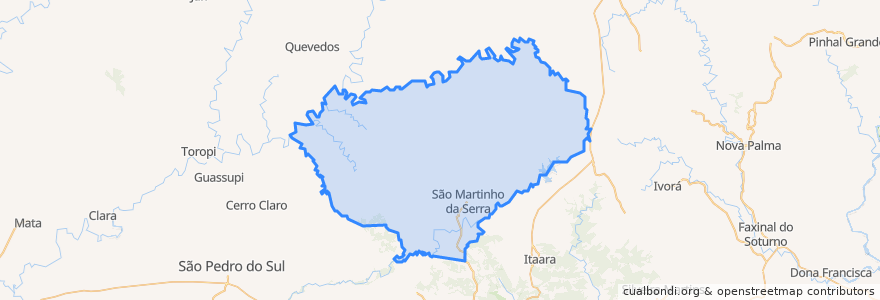 Mapa de ubicacion de São Martinho da Serra.