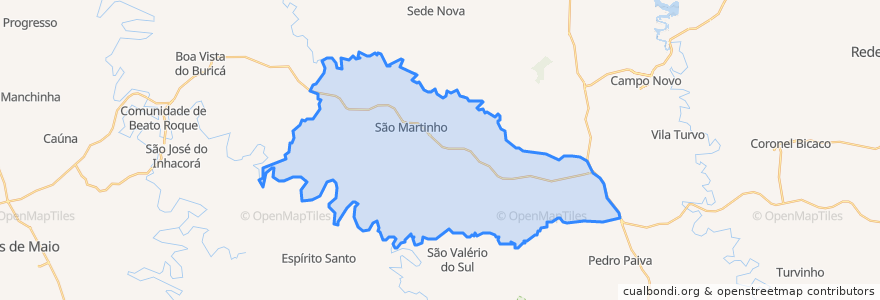 Mapa de ubicacion de São Martinho.