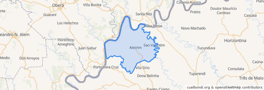 Mapa de ubicacion de Alecrim.