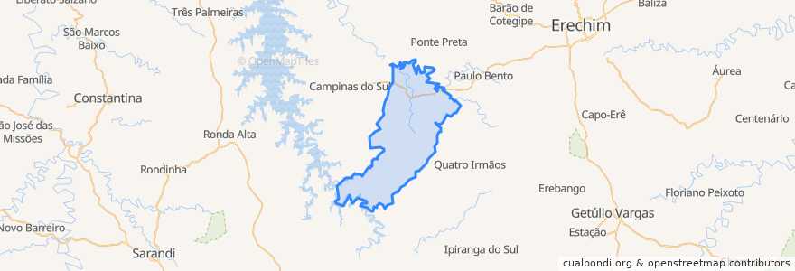 Mapa de ubicacion de Jacutinga.