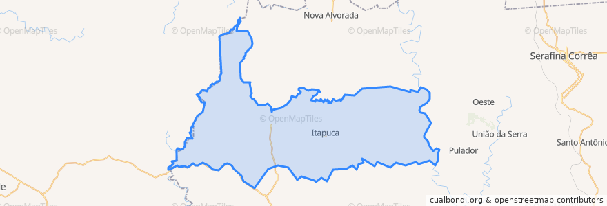 Mapa de ubicacion de Itapuca.