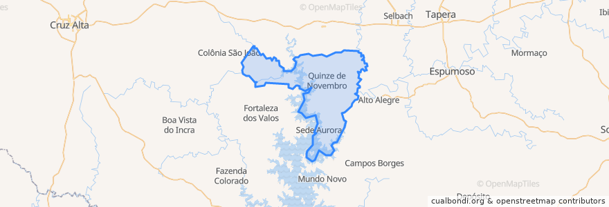 Mapa de ubicacion de Quinze de Novembro.