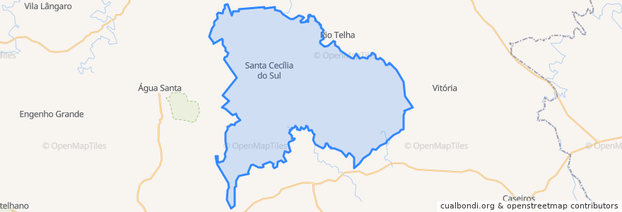 Mapa de ubicacion de Santa Cecília do Sul.