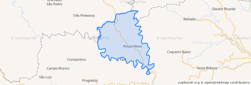 Mapa de ubicacion de Pouso Novo.