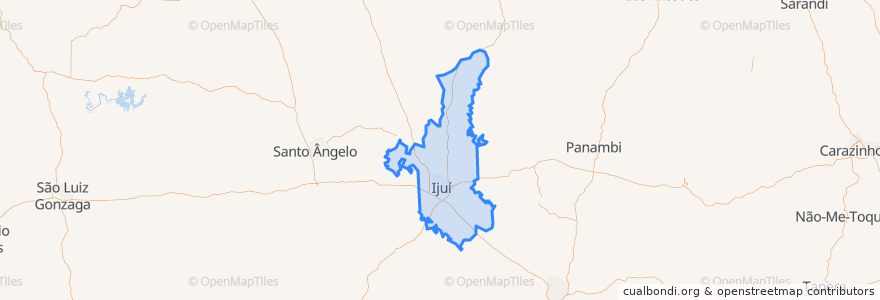 Mapa de ubicacion de Ijuí.