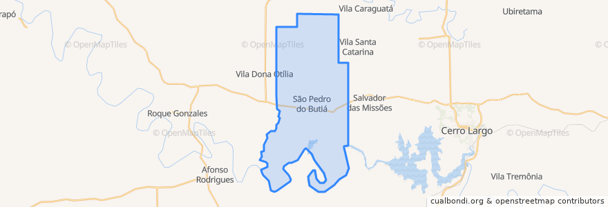 Mapa de ubicacion de São Pedro do Butiá.