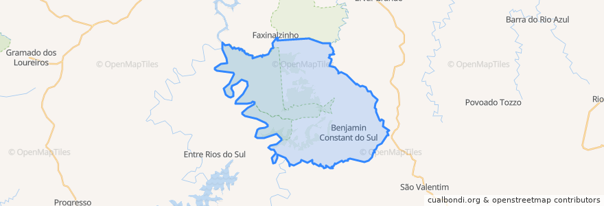 Mapa de ubicacion de Benjamin Constant do Sul.