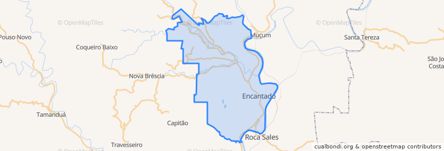 Mapa de ubicacion de Encantado.