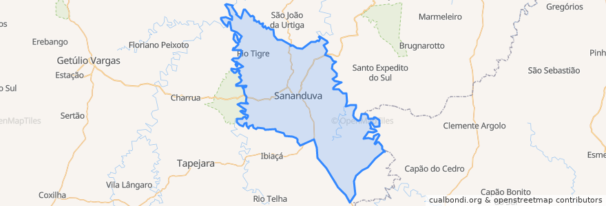 Mapa de ubicacion de Sananduva.