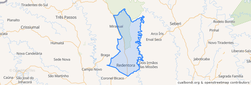 Mapa de ubicacion de Redentora.