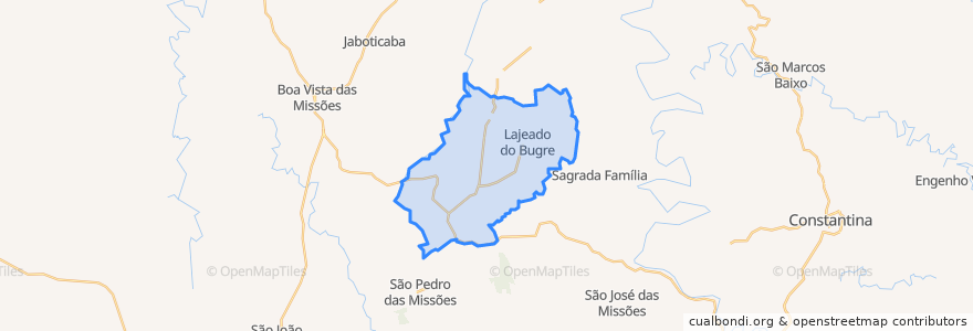 Mapa de ubicacion de Lajeado do Bugre.