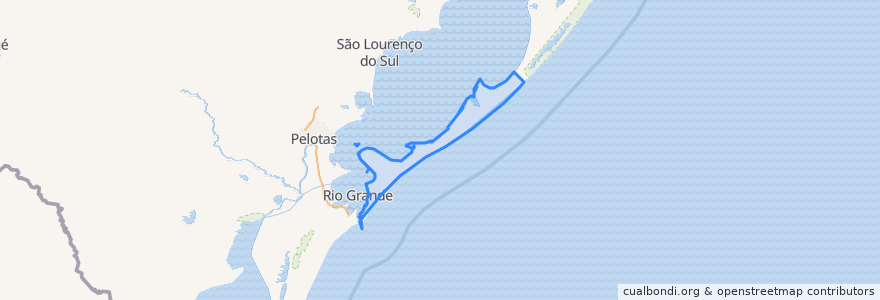 Mapa de ubicacion de São José do Norte.
