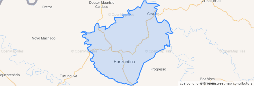 Mapa de ubicacion de Horizontina.