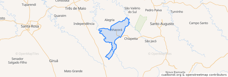 Mapa de ubicacion de Inhacorá.