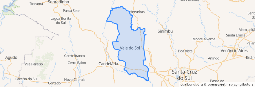 Mapa de ubicacion de Vale do Sol.