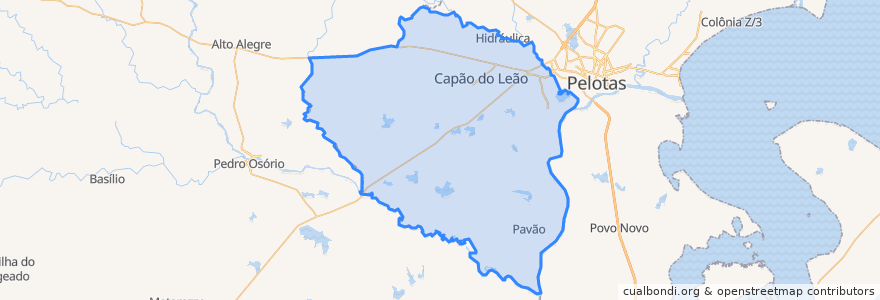 Mapa de ubicacion de Capão do Leão.