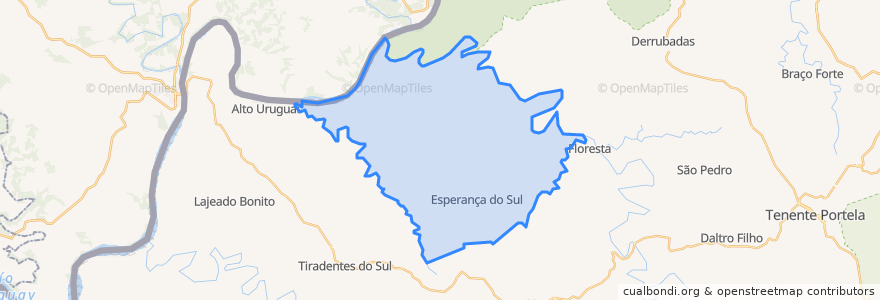 Mapa de ubicacion de Esperança do Sul.