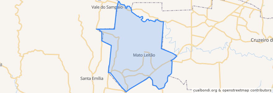 Mapa de ubicacion de Mato Leitão.