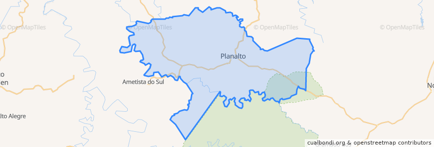 Mapa de ubicacion de Planalto.