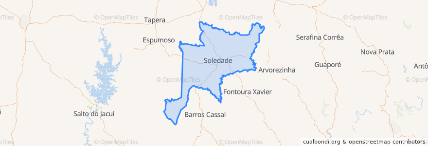 Mapa de ubicacion de Soledade.